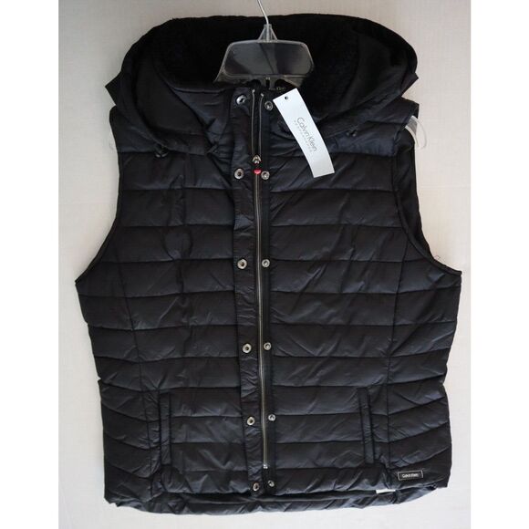 Calvin Klein Women's Sz XL Black Water Repellant Performance Puffer Vest - Picture 15 of 16